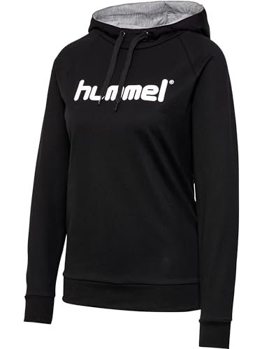 hummel Damen Hmlgo Cotton logo hættetrøje Kapuzenpullover, Schwarz, S EU von hummel