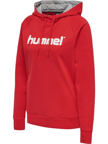 HUMMEL Weiblich HMLGO Cotton Logo Hoodie Woman Kapuzenpullover, True RED, 2XL HUMMEL Weiblich HMLGO Cotton Logo Hoodie Woman Kapuzenpullover, True RED, 2XL von hummel