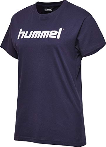 Hummel Damen Hmlgo Cotton Logo Woman S/S T-shirts, Marine, XS EU von hummel