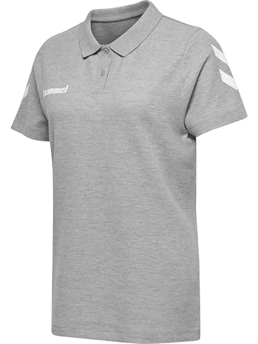 HUMMEL Damen Hmlgo Cotton Polo Woman Hemd, Grey Melange, S EU HUMMEL Damen Hmlgo Cotton Polo Woman Hemd, Grey Melange, S EU von hummel