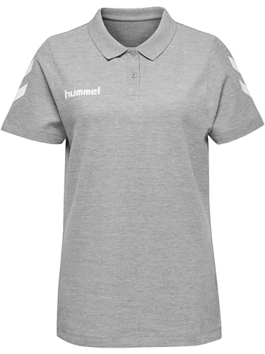 HUMMEL Damen Hmlgo Cotton Polo Woman Hemd, Grey Melange, XL EU von hummel