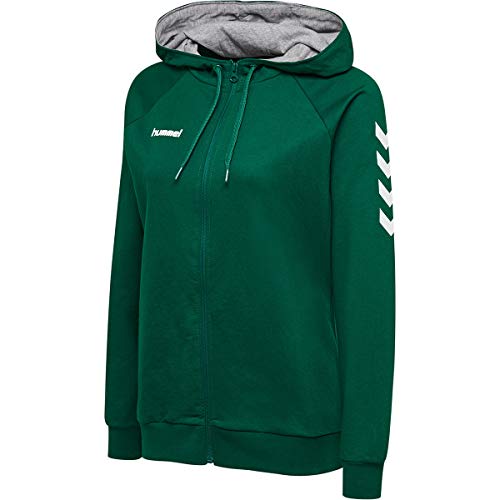 hummel Damen Hmlgo bomuld hættetrøje med lynlås Kapuzenpullover, Evergreen, S EU von hummel