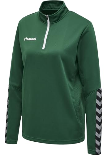 HUMMEL Damen Sweatshirt Hmlauthentic Half Zip Sweatshirt Woman, Evergreen, M, 204929-6140-M HUMMEL Damen Sweatshirt Hmlauthentic Half Zip Sweatshirt Woman, Evergreen, M, 204929-6140-M von hummel