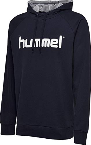 HUMMEL MÄNNLICH HMLGO Cotton Logo Hoodie Kapuzenpullover, Marine, S von hummel