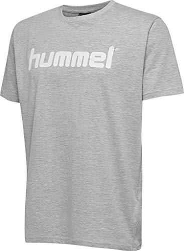 Hummel Herren Hmlgo Cotton Logo T shirts, Grey Melange, S EU von hummel