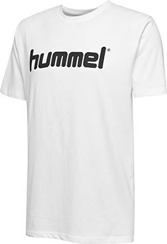 hummel Herren Hmlgo bomuldslogo T shirts, Weiß, L EU von hummel