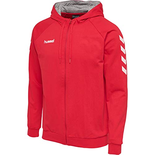 hummel Hmlgo Cotton Zip Hoodie Kapuzenpullover Herren True Red XL von hummel