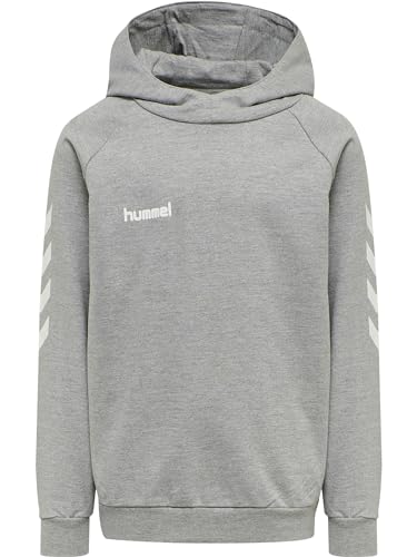 hummel Kinder Kapuzenpullover HMLGO KIDS COTTON HOODIE, Grau Melange, 116, 203509-2006 von hummel