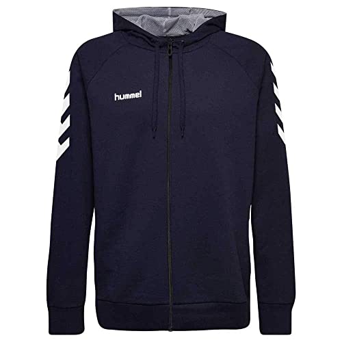 Hummel Unisex Kinder Hmlgo Kids Cotton Zip Hoodie Kapuzenjacke, Blau (Marine), 176 Hummel Unisex Kinder Hmlgo Kids Cotton Zip Hoodie Kapuzenjacke, Blau (Marine), 176 von hummel