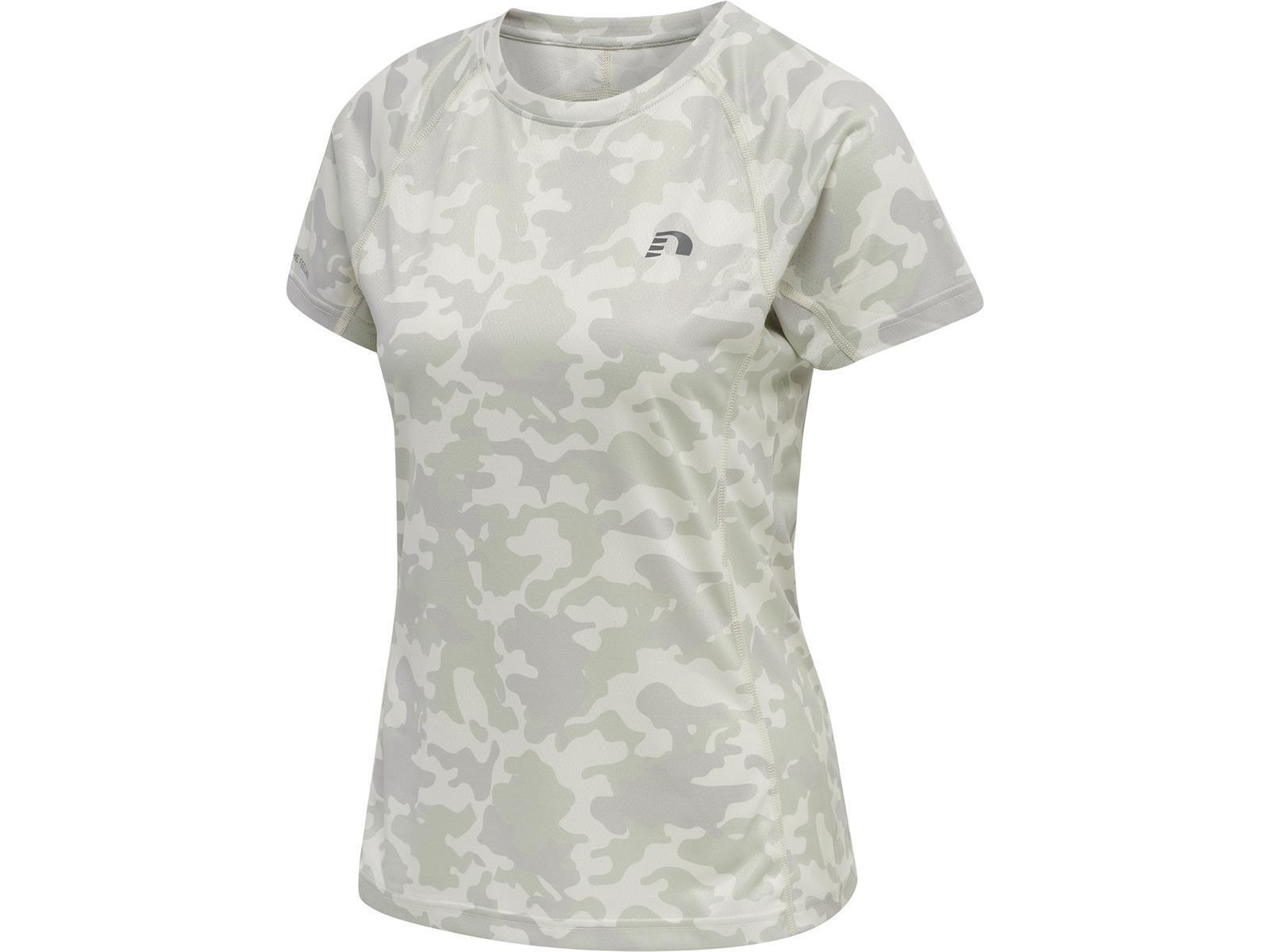 Hummel WOMEN RUNNING T-SHIRT S/S OYSTER MUSHROOM AOP XL von Hummel