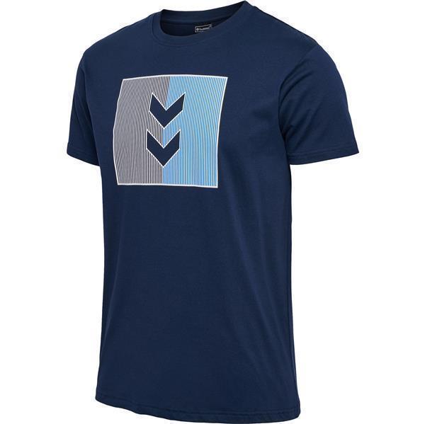 Hummel hmlACTIVE STRIPE CO TEE S/S - DRESS BLUES - S Hummel hmlACTIVE STRIPE CO TEE S/S - DRESS BLUES - S von Hummel