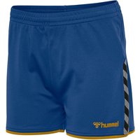 hummel Authentic Polyester Shorts Damen true blue/sports yellow XL von Hummel
