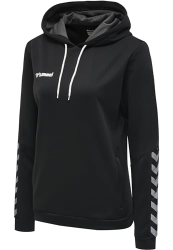hummel Damen Hmlauthentic Poly Woman Hoodie, Black/White, S EU hummel Damen Hmlauthentic Poly Woman Hoodie, Black/White, S EU von hummel