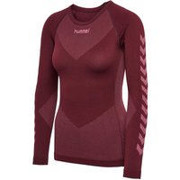 hummel First Seamless langarm Funktionsshirt Damen 3070 - burgundy XS/S von Hummel