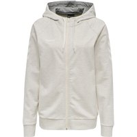 hummel GO Baumwoll Kapuzenjacke Damen egret melange M von Hummel