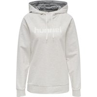 hummel GO Baumwoll Logo Hoodie Damen egret melange M von Hummel