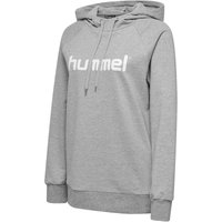 hummel GO Baumwoll Logo Hoodie Damen grey melange S von Hummel
