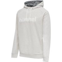 hummel GO Baumwoll Logo Hoodie Herren egret melange 3XL von Hummel