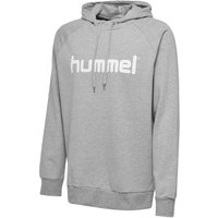 hummel GO Baumwoll Logo Hoodie Herren grey melange L von Hummel