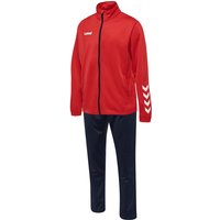 hummel Promo Poly Trainingsanzug Kinder true red/marine 116 von Hummel