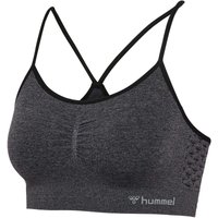 hummel hmlCI Seamless Scrunch Sport-BH Damen 2508 - black melange XL von Hummel