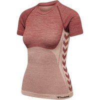 hummel hmlCLEA Seamless Funktionsshirt Damen withered rose/rose tan melange L von Hummel