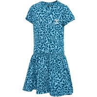 hummel hmlFLOWY AOP kurzarm Kleid Mädchen 7058 - blue coral 146 von Hummel