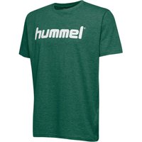 hummel GO Baumwoll Logo T-Shirt Herren evergreen S von Hummel