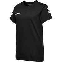 hummel GO Baumwoll T-Shirt Damen kurzarm black XS von Hummel