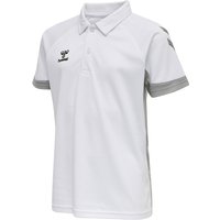 hummel LEAD Funktions-Poloshirt Kinder white 128 von Hummel