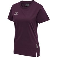 hummel MOVE Grid T-Shirt Damen 3506 - grape wine M von Hummel