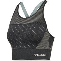 hummel hmlMT HANA Seamless Sport-Top Damen black melange XS von Hummel