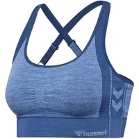 hummel hmlMT Shine Seamless Sport-BH Damen 7530 - blue indigo melange XS von Hummel