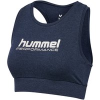 hummel hmlPULSE Logo Low Support Sport-BH Damen 8248 - dress blue melange XS hummel hmlPULSE Logo Low Support Sport-BH Damen 8248 - dress blue melange XS von Hummel