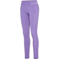 hummel hmlTE CHRISTEL Seamless Mid Waist Tights Damen paisley purple/lavender melange XS von Hummel