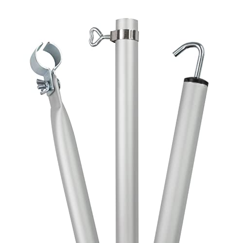 1 STÜCK - Aluminium Zeltstange - mit Klemme und Haken - teleskopierbar 210-290 cm -28/25 mm- 3 Teile - leicht stabil Ersatz Gestänge Zelt Vorzelt - Camping Teleskopstange Dachhakenstange Dachstange 1 STÜCK - Aluminium Zeltstange - mit Klemme und Haken - teleskopierbar 210-290 cm -28/25 mm- 3 Teile - leicht stabil Ersatz Gestänge Zelt Vorzelt - Camping Teleskopstange Dachhakenstange Dachstange von Hummelladen