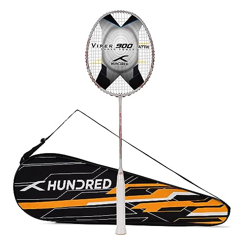 Hundred Viper 900 - Strung Badminton Racquet,Red von Hundred