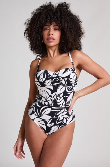 Hunkemöller Bandeau-Badeanzug Mauritius Schwarz Hunkemöller Bandeau-Badeanzug Mauritius Schwarz von Hunkemöller