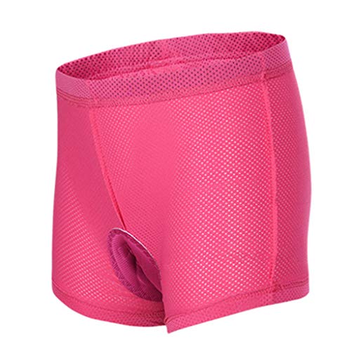 Hunpta @ Damen Radlerhose Pink Kurz Radhose mit Sitzpolster 3D Gepolsterte Atmungsaktiv Komfortabel Frauen Fahrradhose Radfahren Schnelltrocknend Radsportshorts von Hunpta @