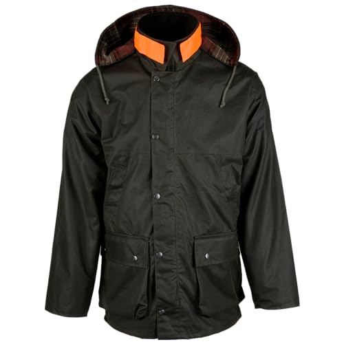 Hunter Outdoor New England Jager Shooting gewachste Baumwolljacke Country Outdoor Jagd, Unisex, Antik Olive, XL Hunter Outdoor New England Jager Shooting gewachste Baumwolljacke Country Outdoor Jagd, Unisex, Antik Olive, XL von HUNTER