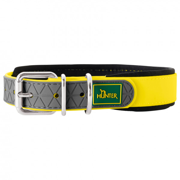 Hunter - Collar Convenience Comfort - Hundehalsband Gr Halsumfang 47-55 cm - Breite 2,5 cm neongelb von Hunter