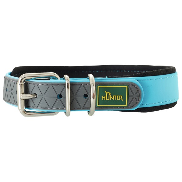 Hunter - Collar Convenience Comfort - Hundehalsband Gr Halsumfang 52-60 cm - Breite 2,5 cm turquoise von Hunter