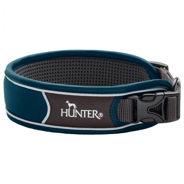 Hunter - Collar Divo - Hundehalsband Gr Halsumfang 25-35 cm - Breite 4,0 cm;Halsumfang 35-45 cm - Breite 4,5 cm;Halsumfang 45-55 cm - Breite 4,5 cm braun/grau von Hunter