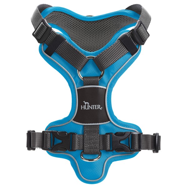 Hunter - Harness Divo - Hundegeschirr Gr Hals 46-67 cm, Bauch 79-107 cm - Breite 2,5 cm lightblue /grau Hunter - Harness Divo - Hundegeschirr Gr Hals 46-67 cm, Bauch 79-107 cm - Breite 2,5 cm lightblue /grau von Hunter