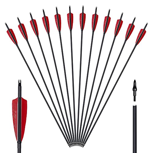 Huntingdoor 12er Carbonpfeile mit Naturfeder 30” Pfeile für Bogenschießen Erwachsene Jagdpfeile Bogenpfeile für Recurvebogen Langbogen und Compoundbogen Huntingdoor 12er Carbonpfeile mit Naturfeder 30” Pfeile für Bogenschießen Erwachsene Jagdpfeile Bogenpfeile für Recurvebogen Langbogen und Compoundbogen von Huntingdoor