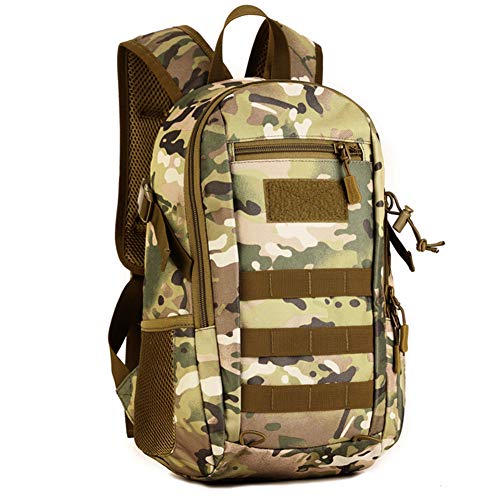 HUNTVP Militär Rucksack 12L Schulrucksack mini Bundeswehr Rucksack Taktischer Rucksack Herren Klein Wanderrucksack Rucksack Molle Daypack Tagesrucksack für Sport Reise Outdoor (12L-Grün Camouflage) HUNTVP Militär Rucksack 12L Schulrucksack mini Bundeswehr Rucksack Taktischer Rucksack Herren Klein Wanderrucksack Rucksack Molle Daypack Tagesrucksack für Sport Reise Outdoor (12L-Grün Camouflage) von HUNTVP