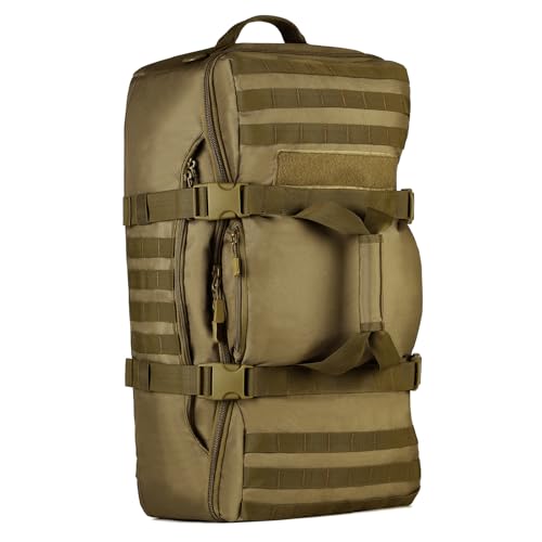 HUNTVP 60L Taktisch Rucksack Militärisch Wanderrucksack MOLLE Trekkingrucksack Wasserdicht Bundeswehr Bergsteigertasche XXL Military Armee Backpack Groß Kapazität für Wandern Trekking - Braun HUNTVP 60L Taktisch Rucksack Militärisch Wanderrucksack MOLLE Trekkingrucksack Wasserdicht Bundeswehr Bergsteigertasche XXL Military Armee Backpack Groß Kapazität für Wandern Trekking - Braun von HUNTVP