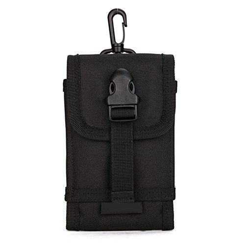 Huntvp Taktische Handytasche für max. 6,1" Smartphone, 1000D Nylon MOLLE Handyhalter Militär Zusatztasche für Rucksack, Hüfttasche Phone Pouch Gürteltasche für iPhone, Samsung, Huawei, Typ-1 Schwarz Huntvp Taktische Handytasche für max. 6,1" Smartphone, 1000D Nylon MOLLE Handyhalter Militär Zusatztasche für Rucksack, Hüfttasche Phone Pouch Gürteltasche für iPhone, Samsung, Huawei, Typ-1 Schwarz von HUNTVP