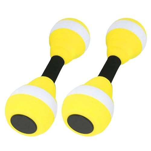 Wasser Dumbbell Kid Eva-Foam Wassergewicht für Schwimmwasser Aerobic Hantel für Schwimmtrainingsausrüstung 1Pair Gelb Weiß von Huraoerrrr