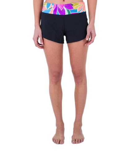 Hurley Damen 2.5' Soft Waist Boardshort Badeanzug, Black/Isla Multi, S Hurley Damen 2.5' Soft Waist Boardshort Badeanzug, Black/Isla Multi, S von Hurley